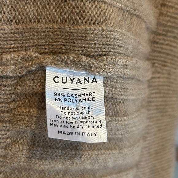 Cuyana Single-Origin Cashmere Bra Bralette Cropped Top Ribbed Camel Small - Picture 7 of 7